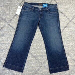 James Jeans Dry Age Denim Mid Rise Cuffed Capri straight leg Women’s 32 dark